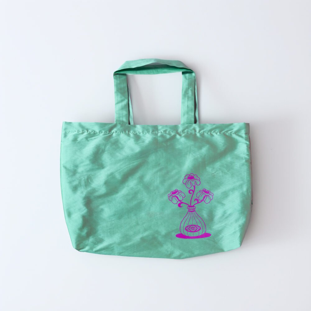 Minty Rose Tote Bag