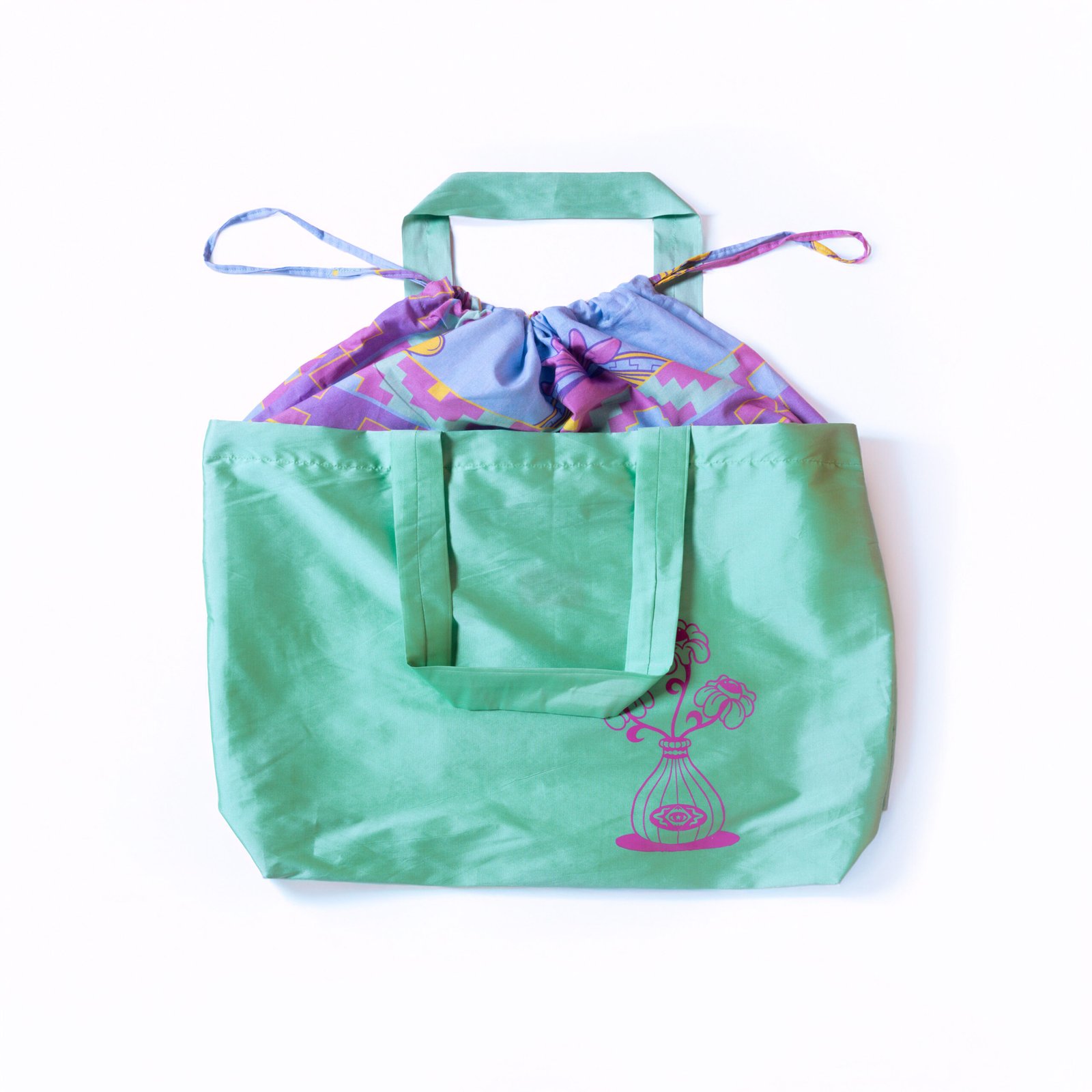 Minty Rose Tote Bag - Image 2